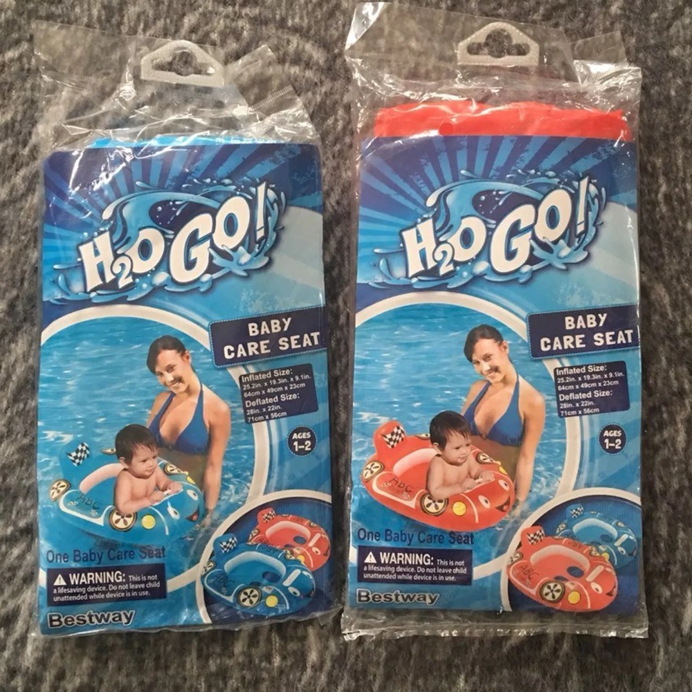 2 Baby Care Water Seats Red Blue